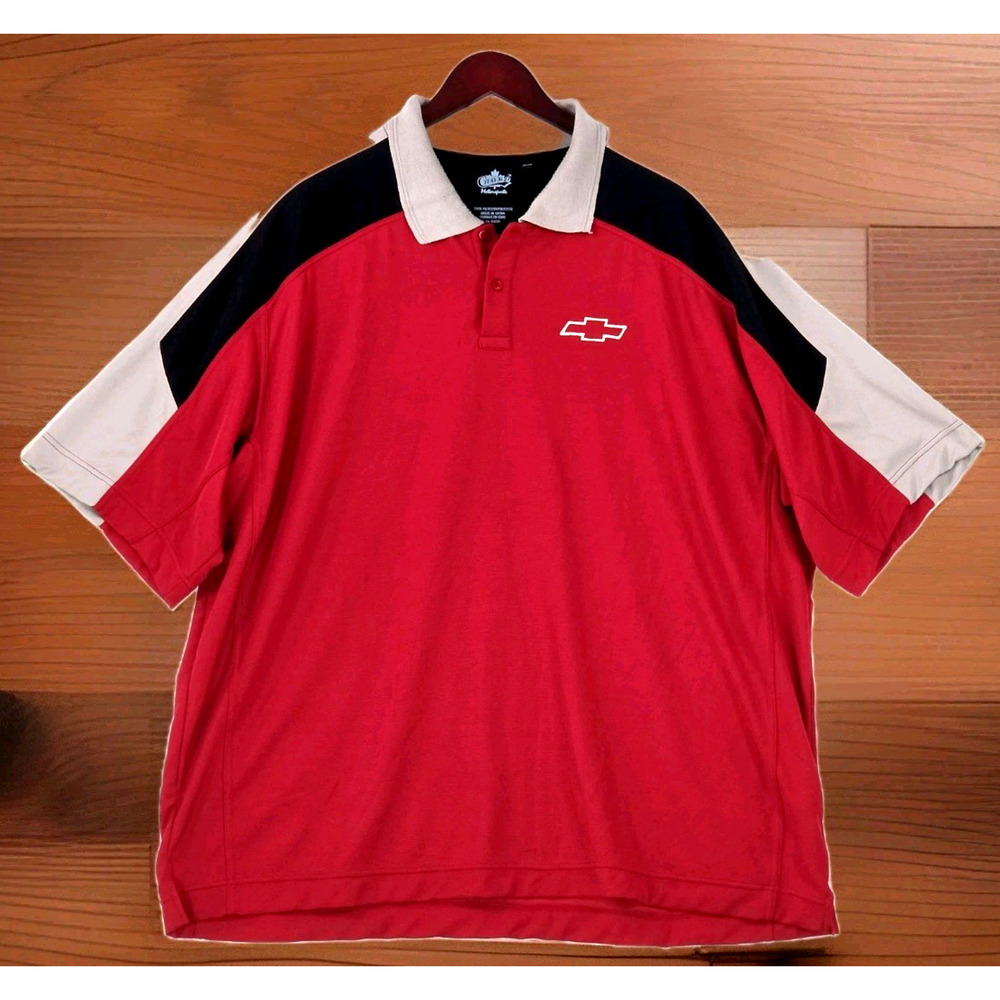 Choko Motorsports Vintage Chevy Men's Polo Red Black Cream Silverado Size 2XL